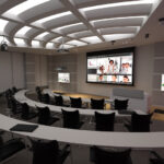 Audio visual equipment setup inside a room